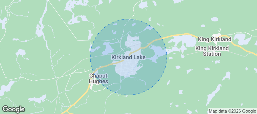 Kirkland Lake Airbnb map